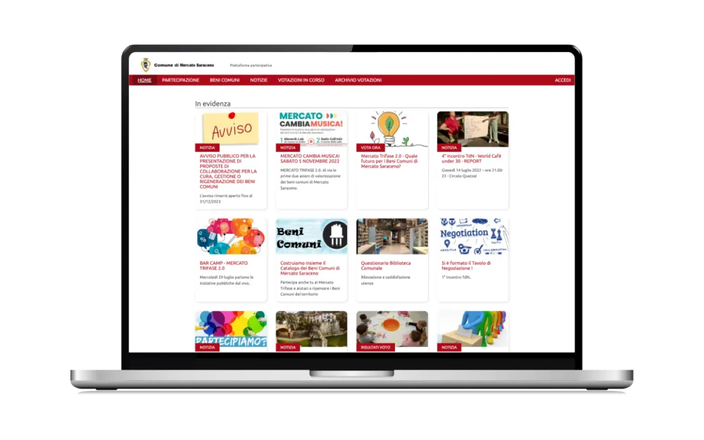 Piattaforma di voto per Mercato Saraceno