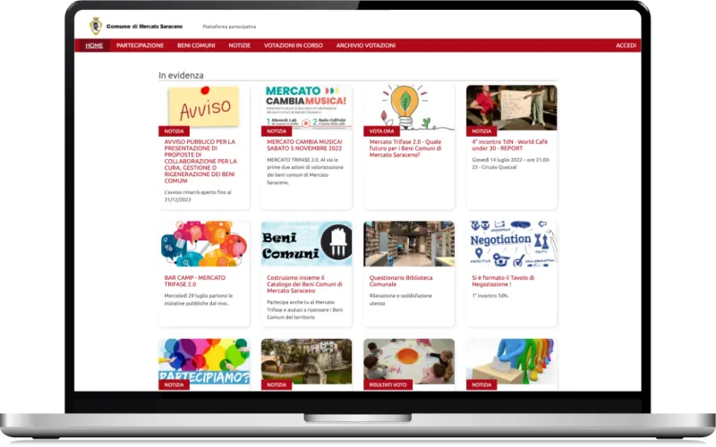 Piattaforma di voto per Mercato Saraceno